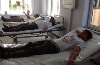 「献血の安全性」を伝えることも重要な活動の一つ©IFRC