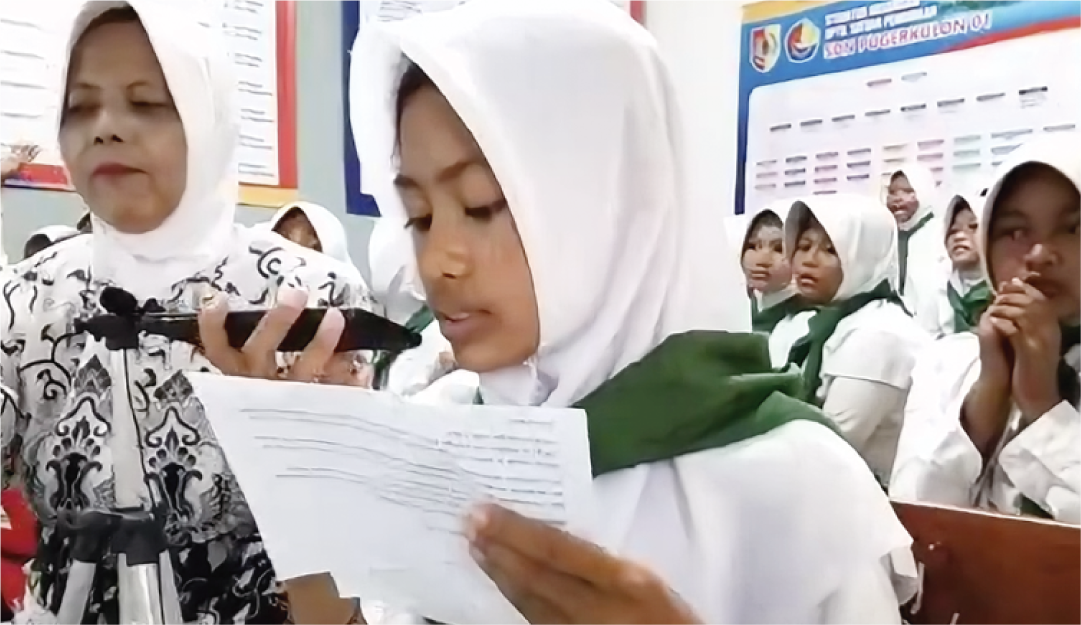 山形県　交流会に参加したインドネシアの小学校の児童