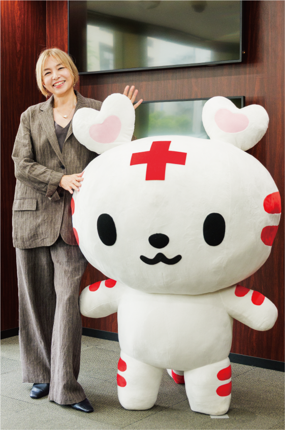 ハートラちゃんと山口智子さん