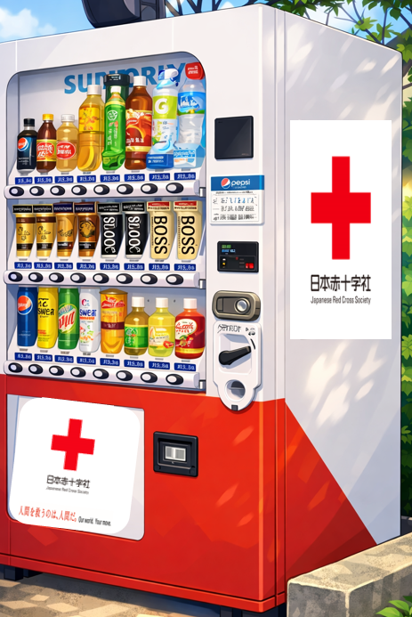寄付金付き自動販売機へ切り替え、設置してみませんか？