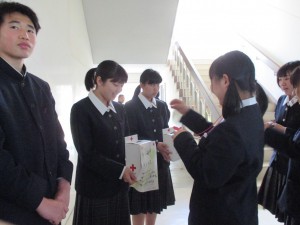 柳井商工高校募金活動