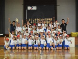 Group photo in the gymnasium