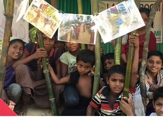 バングラデシュ南部コックスバザールの難民キャンプ