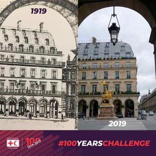 5カ国の赤十字社の代表が集まった際に会場となったフランスのホテル