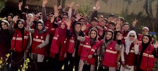 アフガン赤中央ユースクラブのメンバーたち