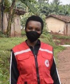 ボランティアのアルフォンシネさん