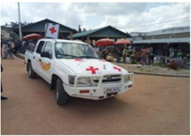 新型コロナウイルスの啓発活動をする宣伝カー